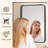 Louise Metal Framed Rounded Rectangular Modern Vanity Bathroom Mirror for Wall for Over Sink Bathroom-445974157