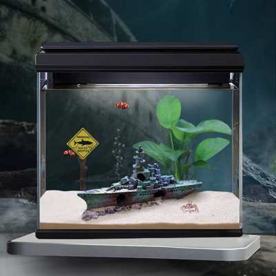 Ornements de bateau en résine Fixturedisplays® 9 X 1,6 X 4,25 pouces pour aquarium, maison et bureau F9893988C1DC46A09C1353ABCEE76F85