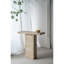 Table basse carrée 35,5 po x 14 po x 35,5 po avec base piédestal