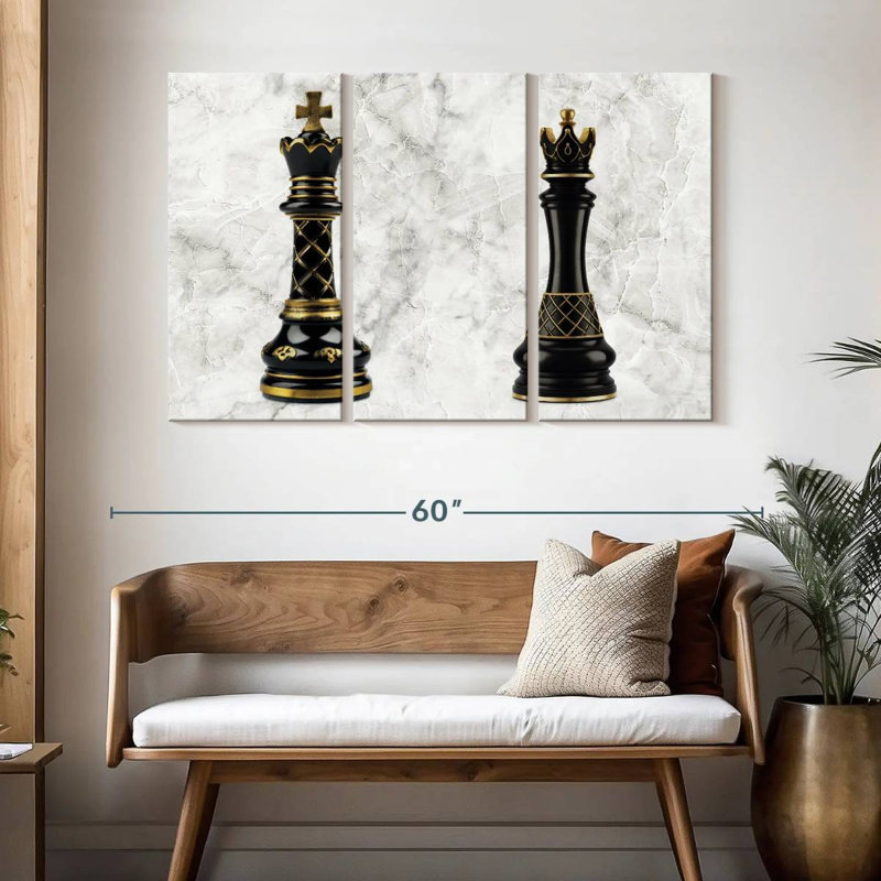 Senne Chess Royalties, 32" H x 50" W