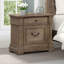 Ensemble de chambre à coucher 3 pièces, ensemble de chambre à coucher transitionnel vieilli, 2 tables de chevet-1820362419