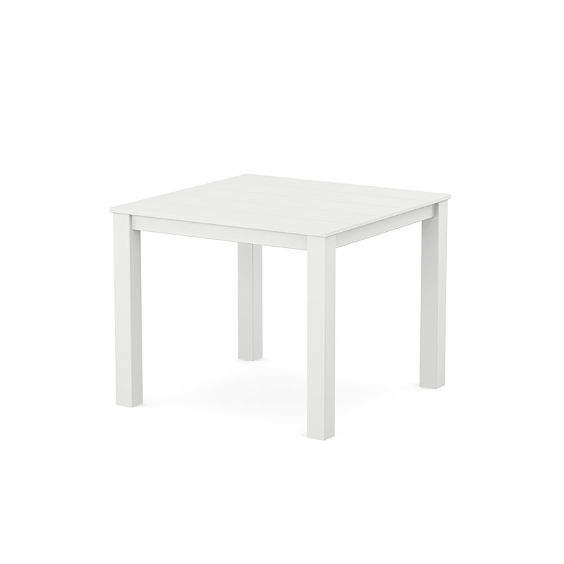 TREX Outdoors Square Outdoor Dining Table, Classic White