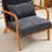 Mid-Century Modern Accent Chair with Pillow, Upholstered Arm Chair-1878403802-1851096883