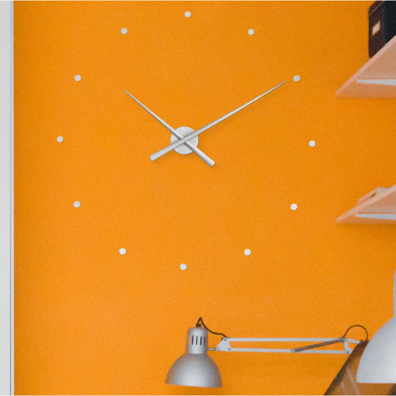 Horloge murale, Argent, Grand
