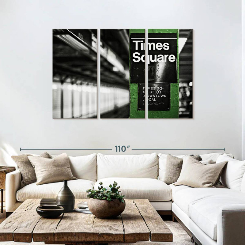 Rorry Times Square Subway Green, 48" H x 74" W