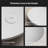 MonBlari 19" X 13" Oval Solid Surface Vessel Sink Matt White-120971720