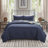 3 Piece Reversible Printed Quilt Set Green / Navy Full/Queen-117515410