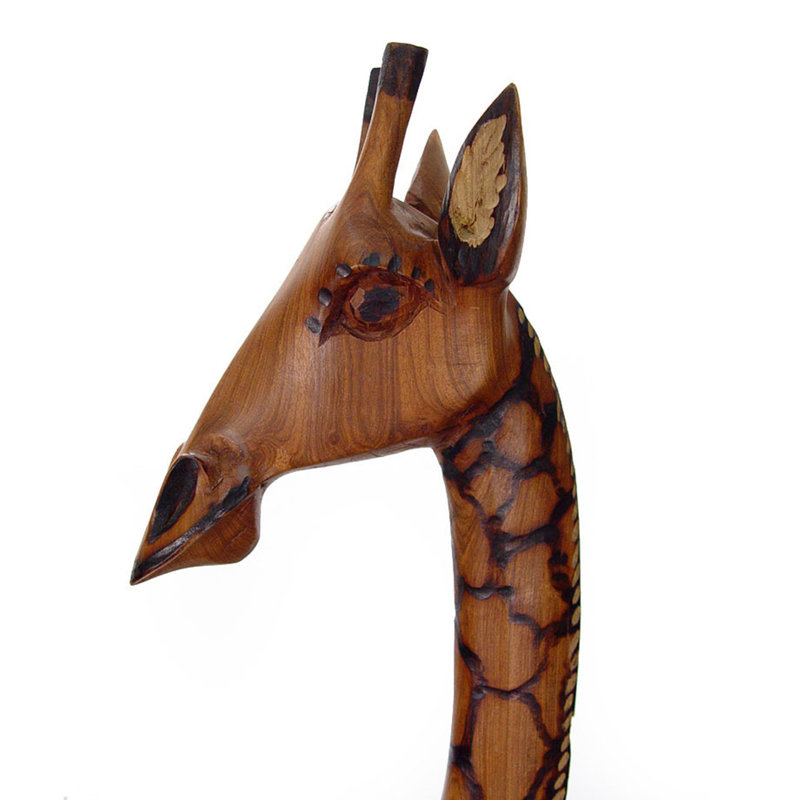 Olivewood Giraffe, 16" H x 3" W x 2" D
