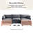 Redenius 4-Piece 112'' Upholstered L-Shape Sectional-1160257062