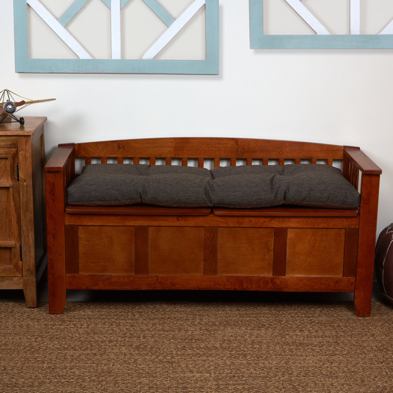 Coussin de banc antidérapant Omega, Châtaigne, L 43 po x P 14 po