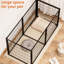 Cage pour chien de 63 po pour canines de taille moyenne, parc pour chiots avec dessus sécuritaire, fil de résistance à la traction, placement de porte réglable, espaces séparés de séparation, installation simple et rapide pour les chiens noirs