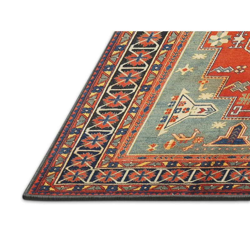 Tapis bleu Southwestern, Rectangle 4 pi x 6 pi