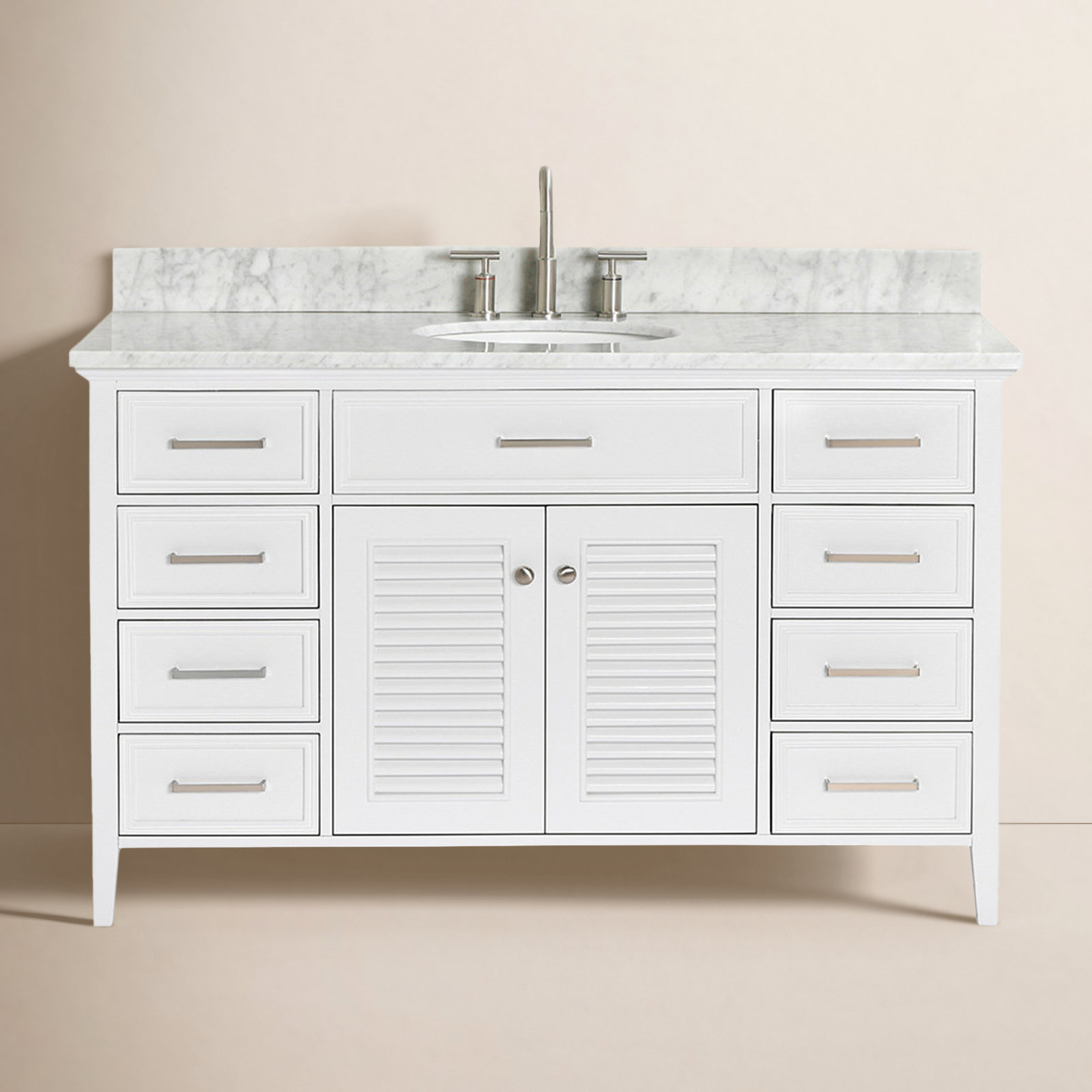 55'' Single Bathroom Vanity, White