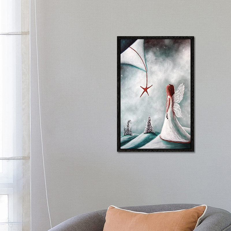 The Christmas Star - Print on Canvas, Black Framed, 66.04 cm H x 45.72 cm W