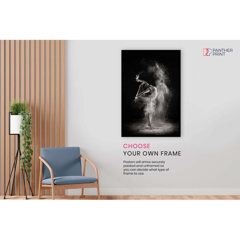 Graceful Ballerina Performance In Light And Shade - No Frame Print, 76cm H x 51cm W x 1cm D