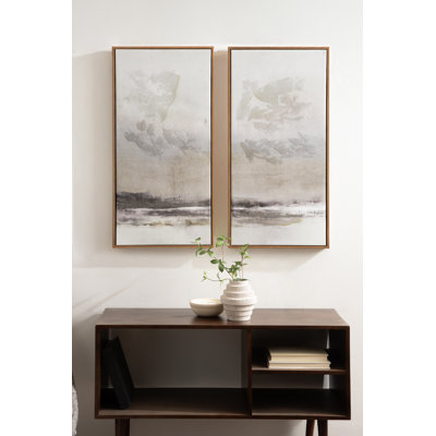 Ensemble de deux toiles encadrées à l'aquarelle
