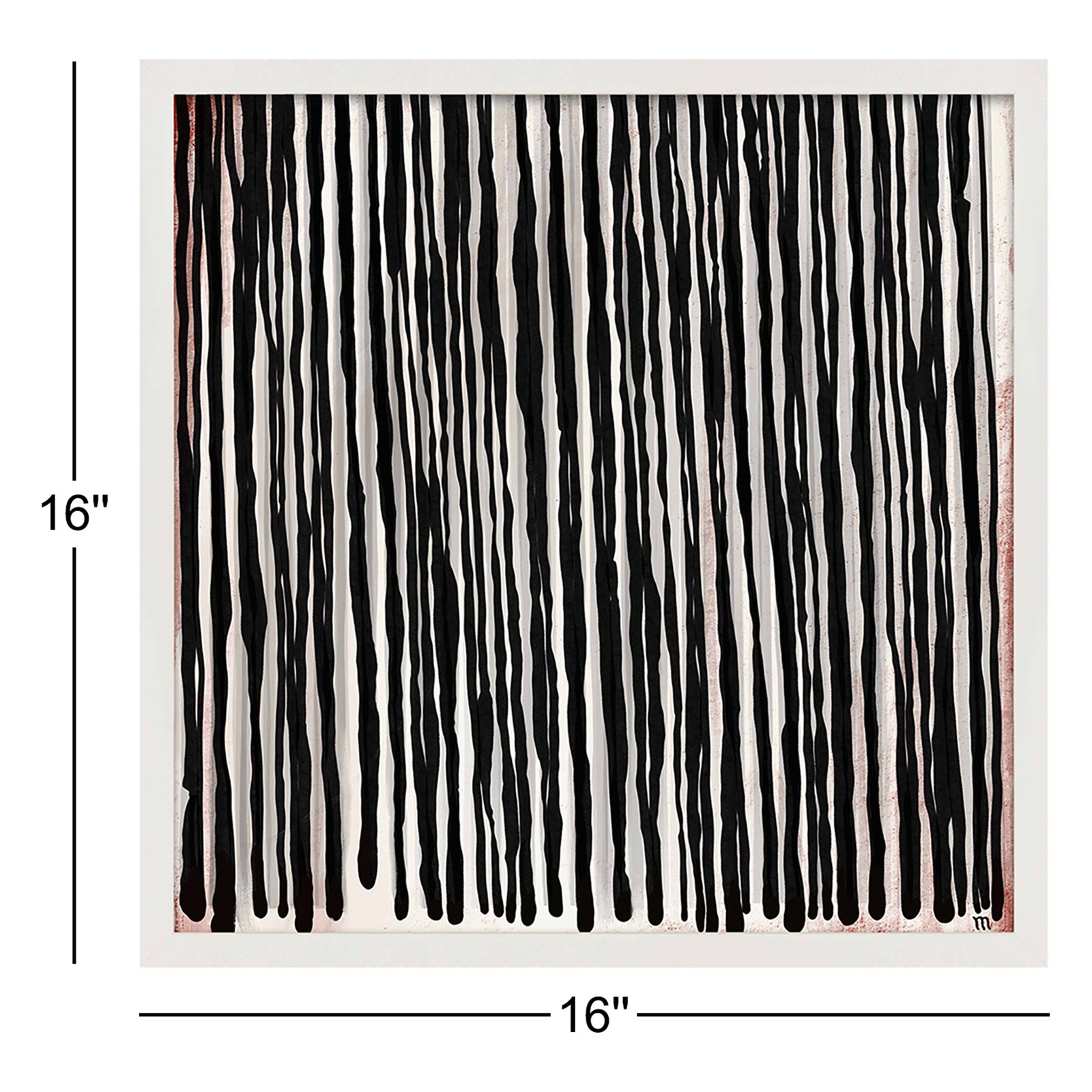 Waterfall 2-Piece Print Set by Marco Marella, White Paper Framed, 16" H x 16" W