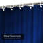 Rideau de douche bleu marine en tissu bleu royal avec 12 crochets-105417683