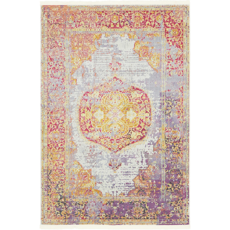 Tapis oriental mauve / rose Folmar, Rectangle 5 pi 5 po x 8 pi