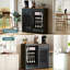 Armoire à café avec mini espace réfrigérateur, armoire à vin cannelée avec plateau l 39,37 po x P 20,9 po, pour la cuisine et la salle à manger-130135155