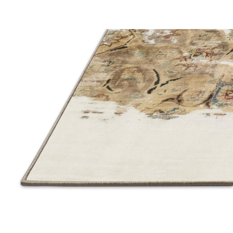 Tapis décoratif multicolore à motif abstrait, Rectangle 7 pi x 9 pi