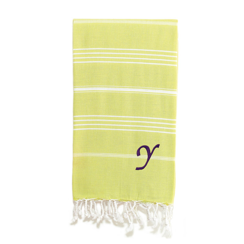 Serviette de plage 100% coton Pestemal Lucky, Crème / Blanc, Y