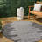 Edinburg Berber Stripe Geometric Black/Ivory Indoor/Outdoor Rug-1533521371