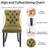 Wooden Farmhouse Dining Table Set, Round Dining Table with Tufted Velvet Dining Chair for Dining Room-291424040