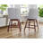 Counter Height Bar Stools Set Of 2 - 360° Swivel Bar Stools With Curved Back,35.8" Tall Linen Bar Chair With Footrest For Kitchen Island, Dining, Cafe-2034267850