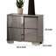 Table de chevet Suni, bois taupe clair avec finition UV, 2 tiroirs, 24 po-117664853