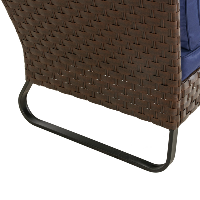 Canapé modulaire d'extérieur en osier avec coussins Heiman