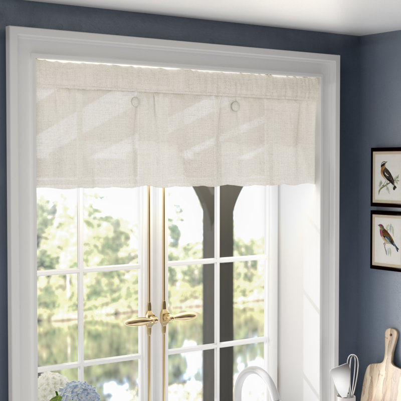 Matanah Tailored Window Valance, Natural