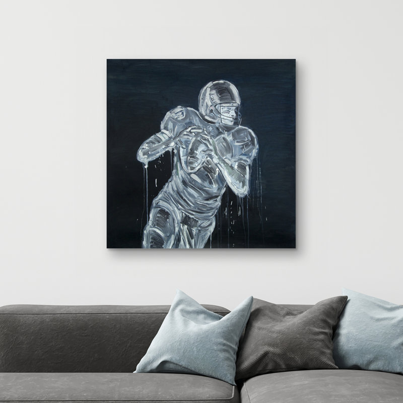 Football player - 32"x32" art on canvas