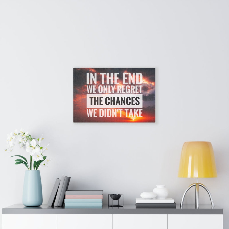 In The End We Only Regret - Wrapped Canvas Print, 28cm H x 36cm W