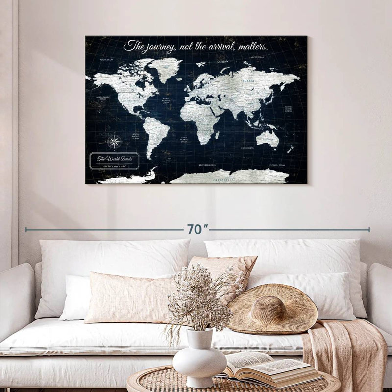 The World Awaits Push Pin Travel Milstead I, H 30 po x l 45 po