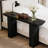 Triangular-Shaped Design Console Table, Modern Entryway Table With Broadened Top For Display And Storage