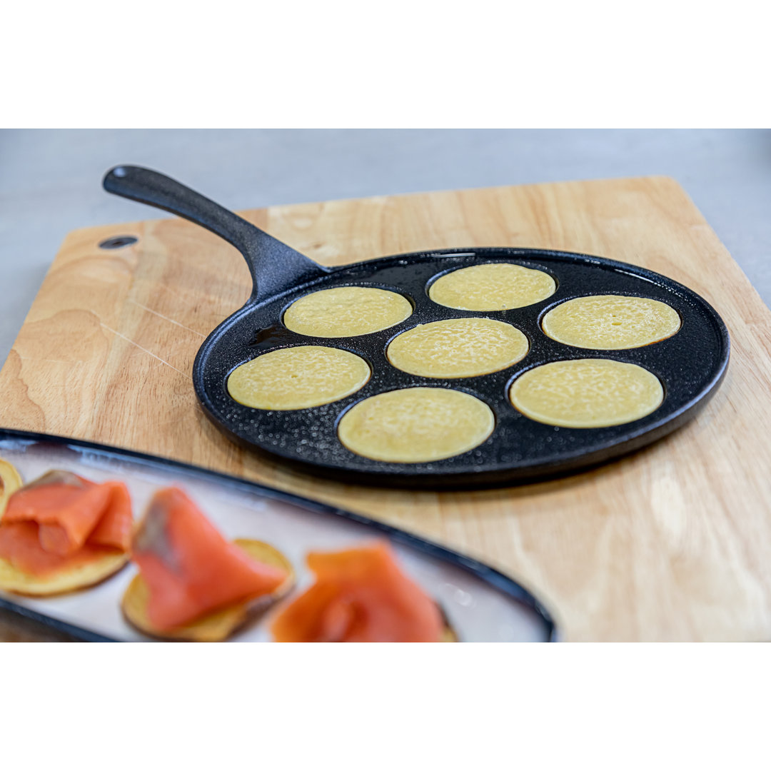 KitchenCraft Cast Iron 7 Hole Blinis Mini Pancakes Pan