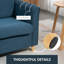 HOMCOM 2 Seater Sofa Compact Loveseat with Wood Legs Armrest-1503670885