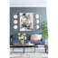 Décoration murale moderne miroir - cadre blanc doré, convexe, 43,3 x 15,7 pouces et décoration, style contemporain, 43,5 x 15,5