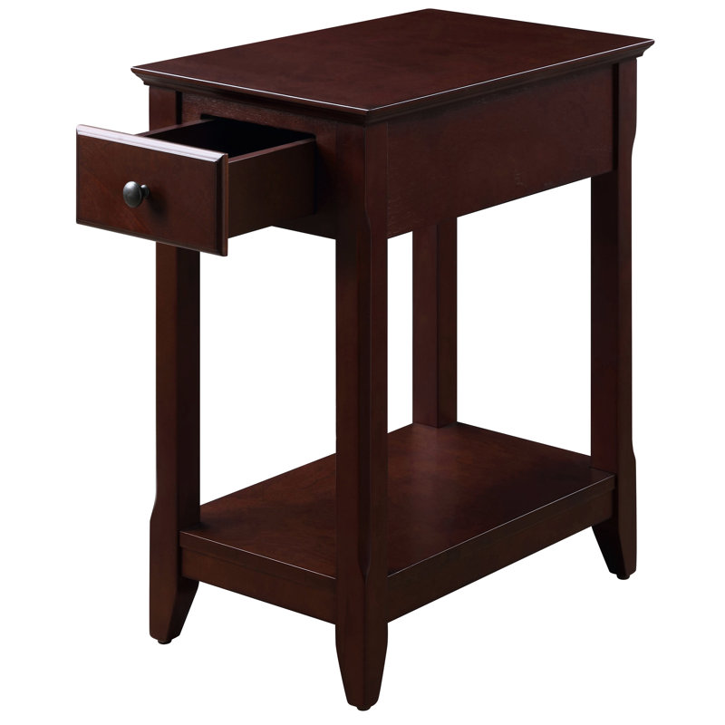 Table d'appoint avec tiroir et rangement inférieur - pour les petits espaces