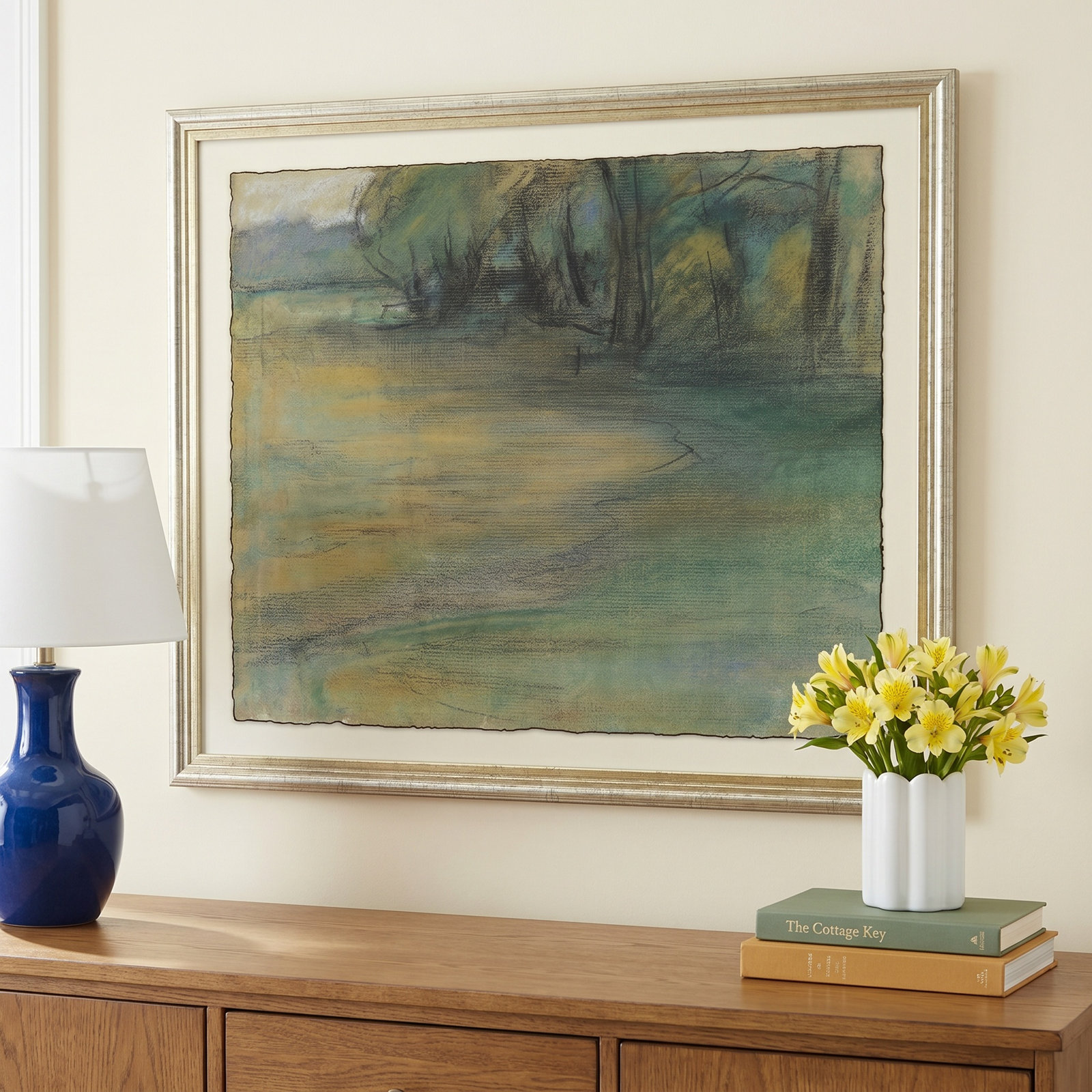Pastel Wood Path Drawing by Jill Krasner
