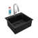 25" x 22" x 9-1/2" Drop-In Kitchen Sink Kit with Faucet