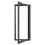 Porte de patio battante noire simple avec verre trempé-124006751-124006748-124006750