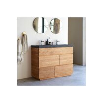 Oak vanity unit 85 cm - Bathroom units - Tikamoon