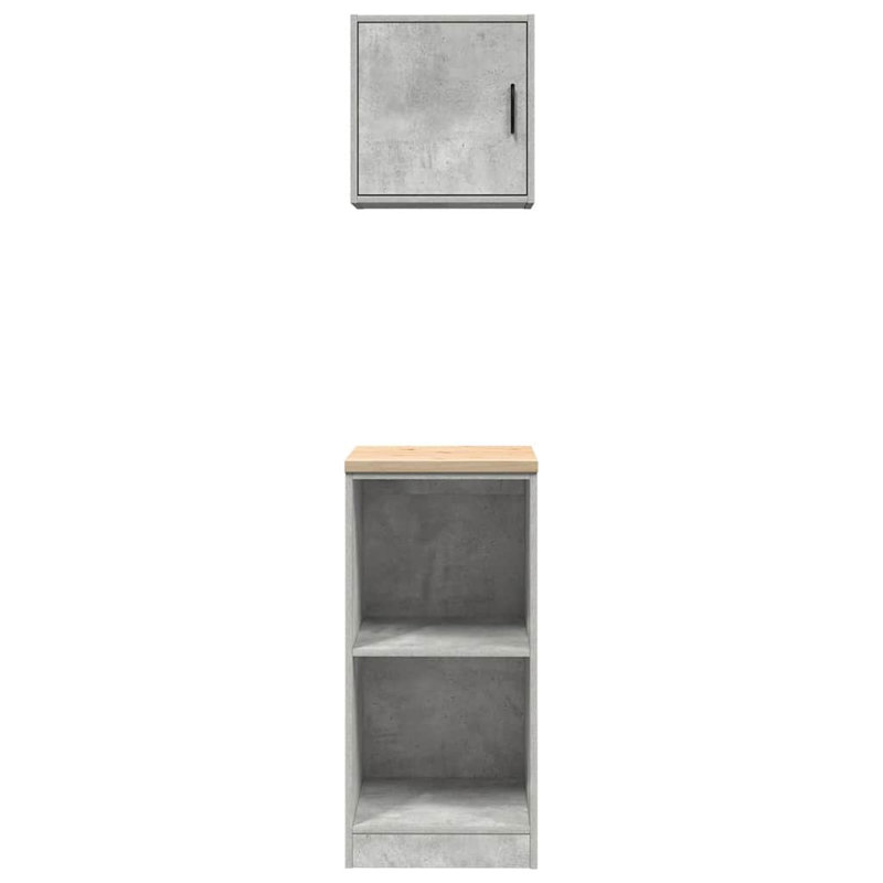 2 Piece Garage Cabinet Part Or Accessory, Concrete Grey
