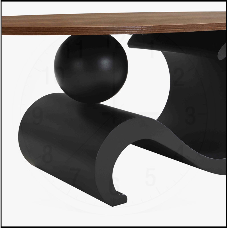 Nesting Coffee Table Set of 2, Industrial Design for Living Room, Durable and Stylish with Anti-Slip Pads, Black