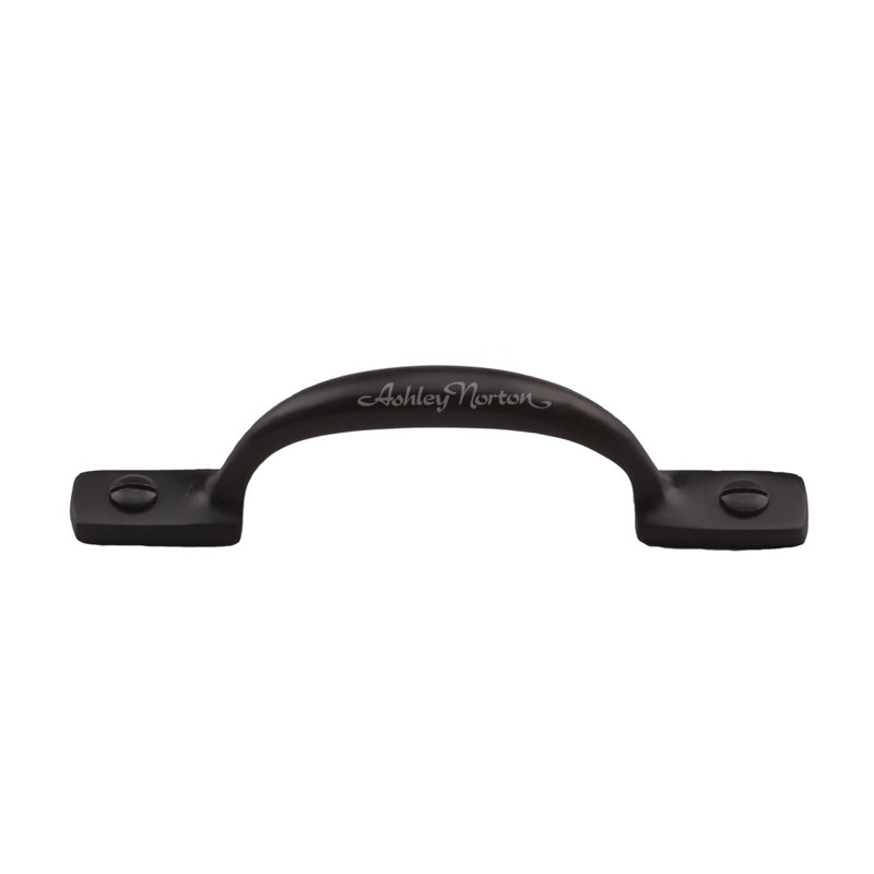 Sash 5 3/16" Center to Center Arch Pull, Flat Black, 3 3/8"