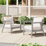 Curtis Outdoor Acacia Club Chair With Cushions