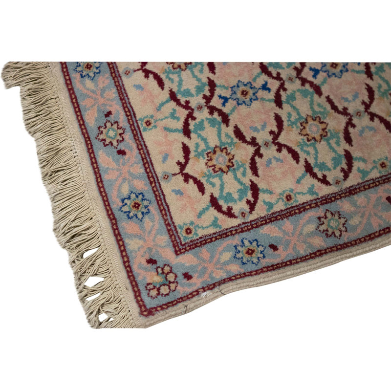 Hand Knotted Wool Area Rug in Multi