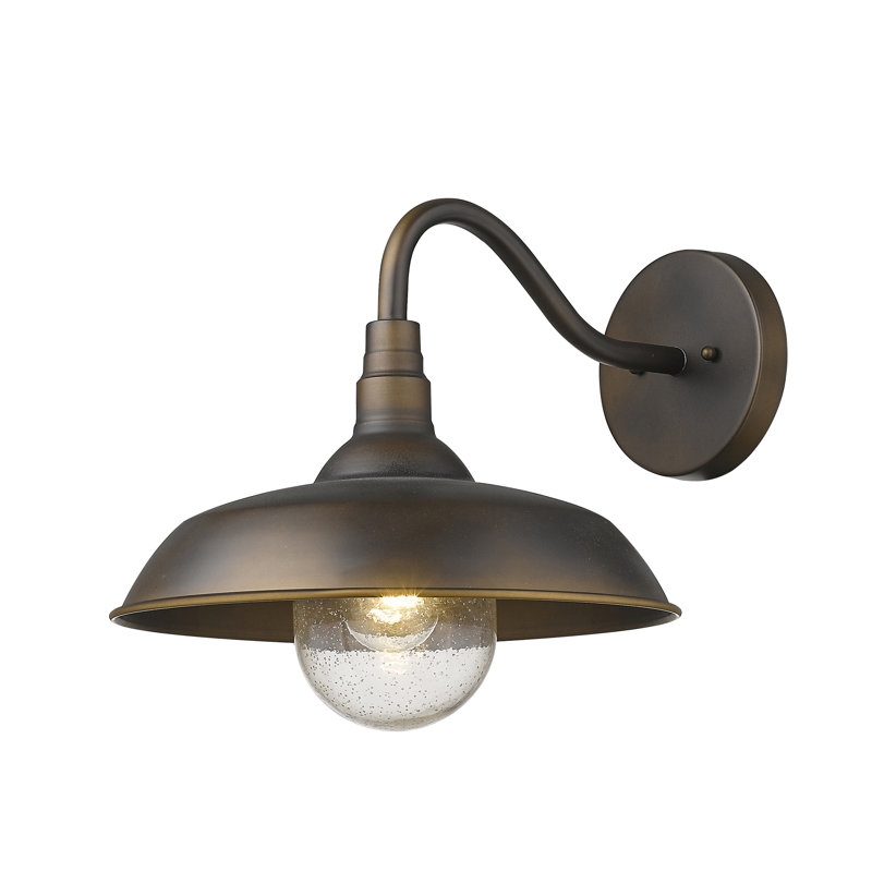 Luminaire de grange d'extérieur H 13,5 po Sussman, Bronze frotté à l'huile